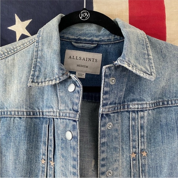 All Saints distressed denim jacket - Picture 5 of 5